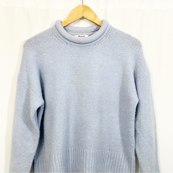 Madewell Fulton Soft Knit Pullover Sweater in Baby Blue - Picture 6 of 11